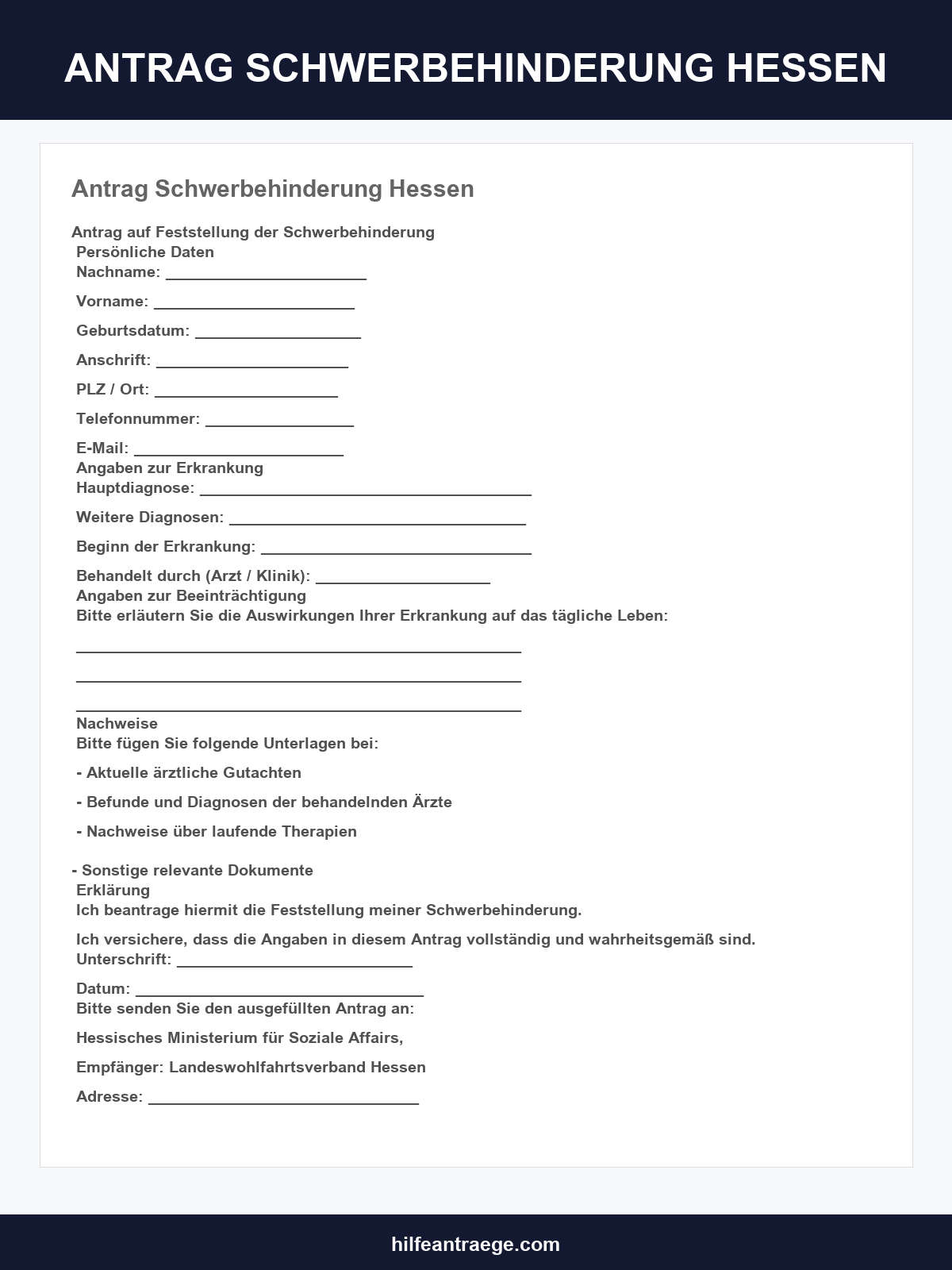 Antrag Schwerbehinderung Hessen
